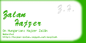 zalan hajzer business card